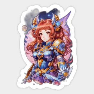 Celestial Huntsman: Dynamic AI Anime Character Art in Orion Sticker